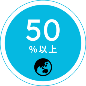 50%以上